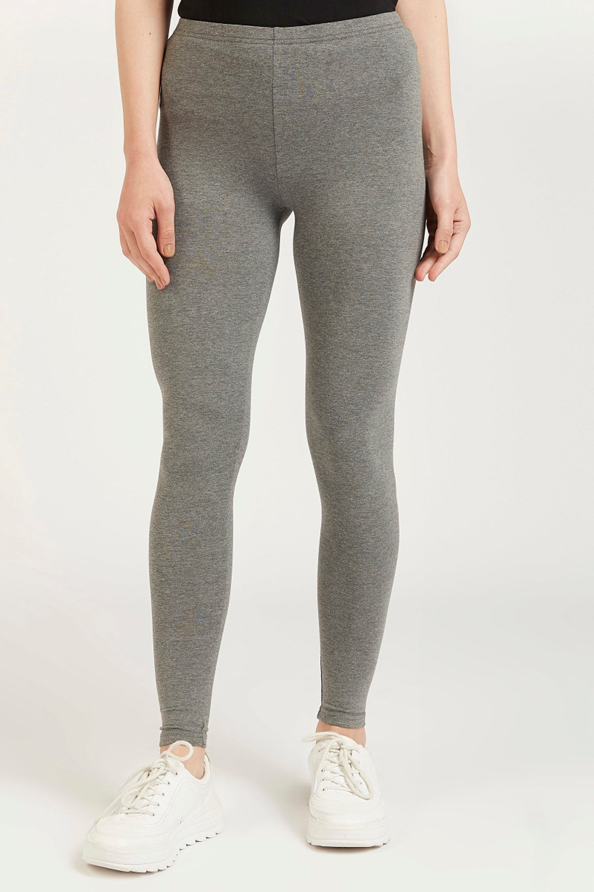Full Length Plain Leggings with Elasticised Waistband