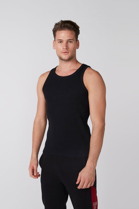 Textured Sleeveless Vest with Round Neck