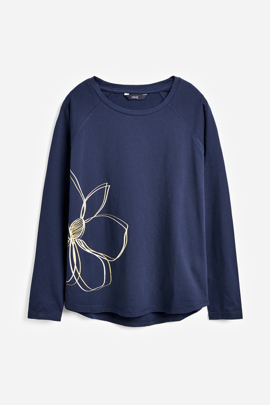 Washed Long Sleeve Top