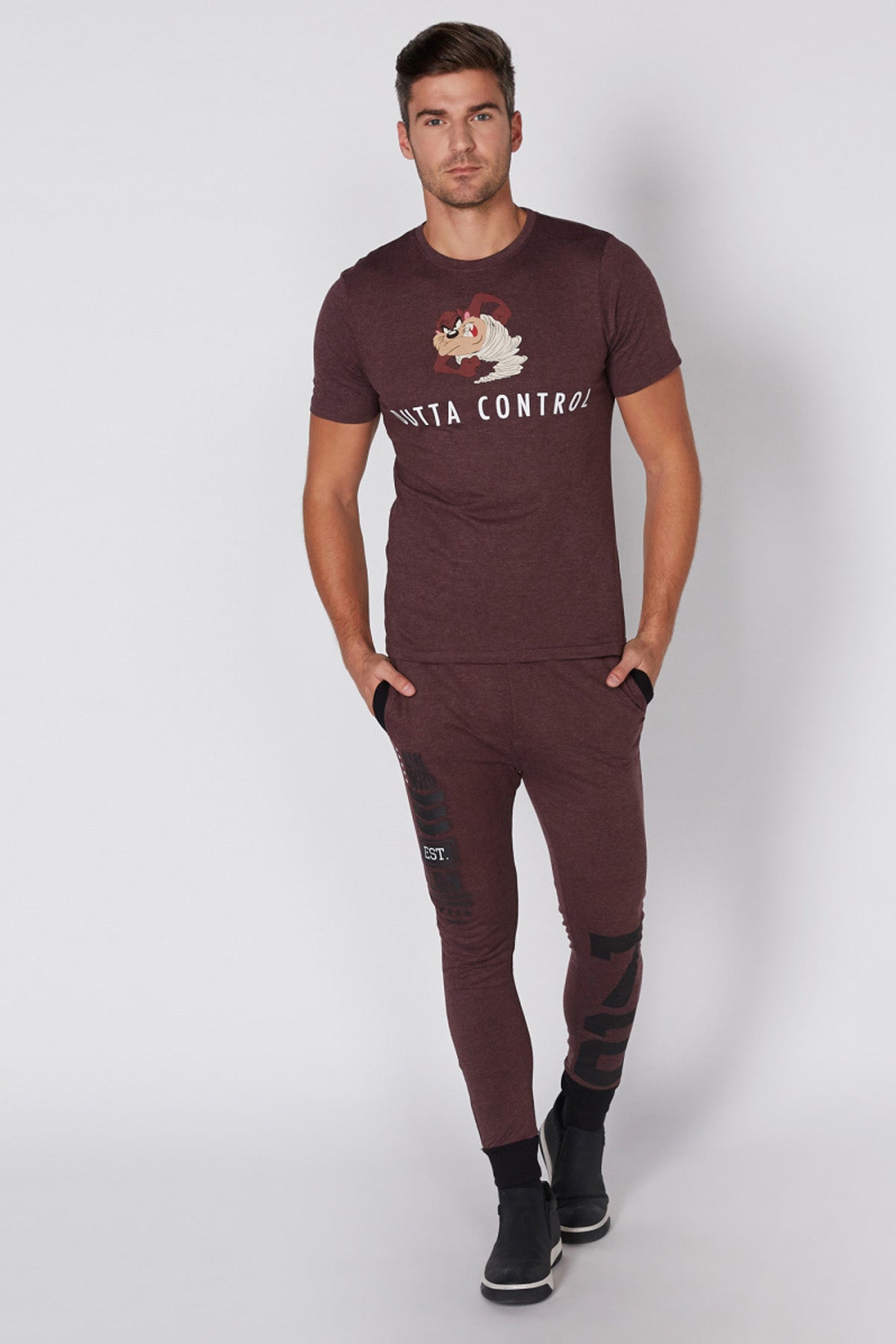 Printed T-Shirt with Round Neck and Short Sleeves