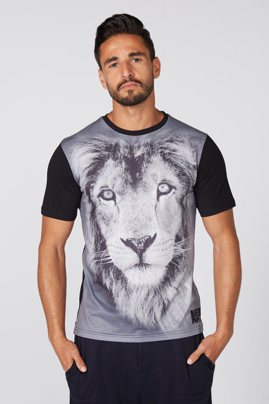 Printed T-Shirt with Round Neck and Short Sleeves