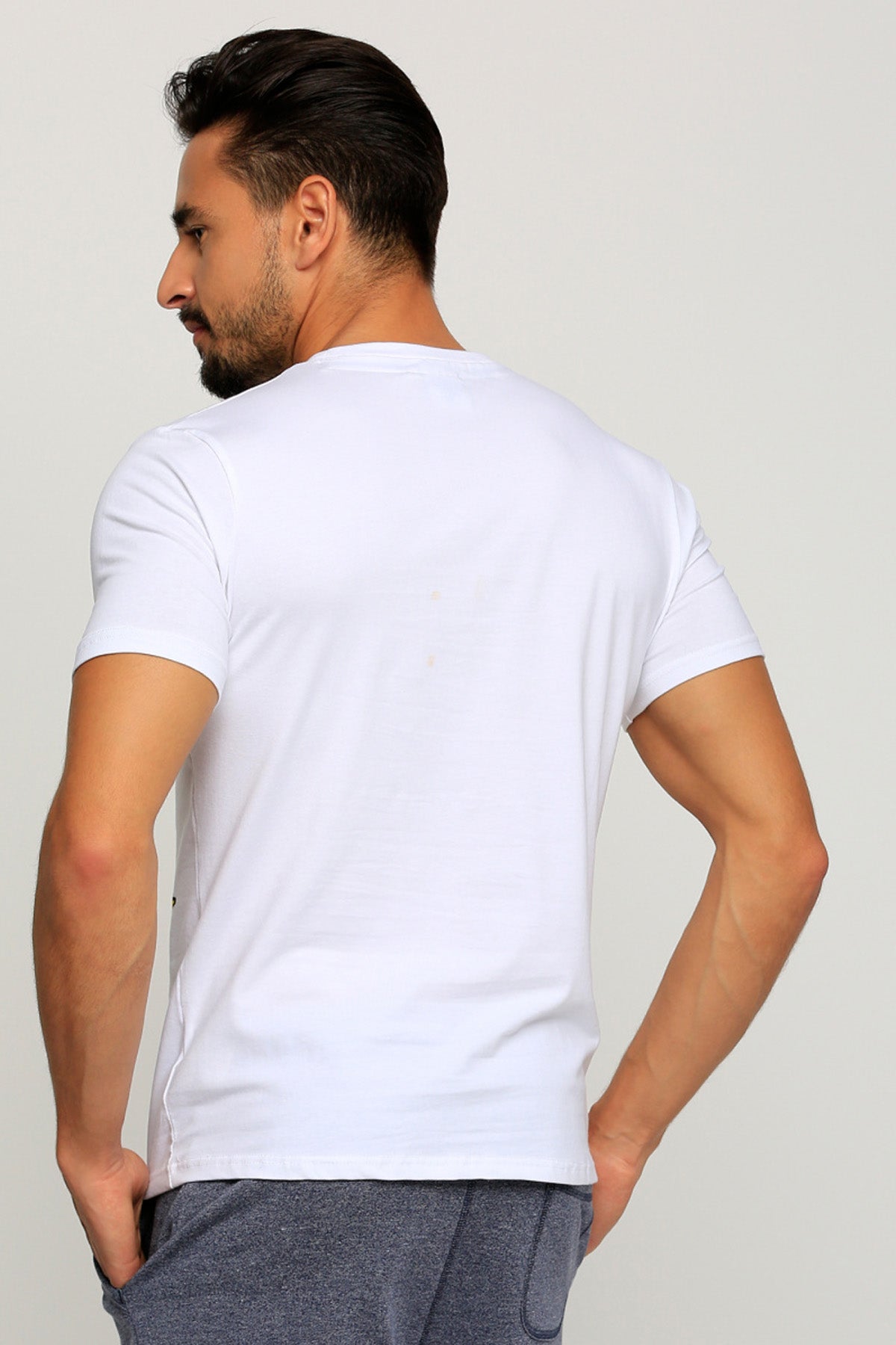 The Smurfs Printed Round Neck T-Shirt with Short Sleeves