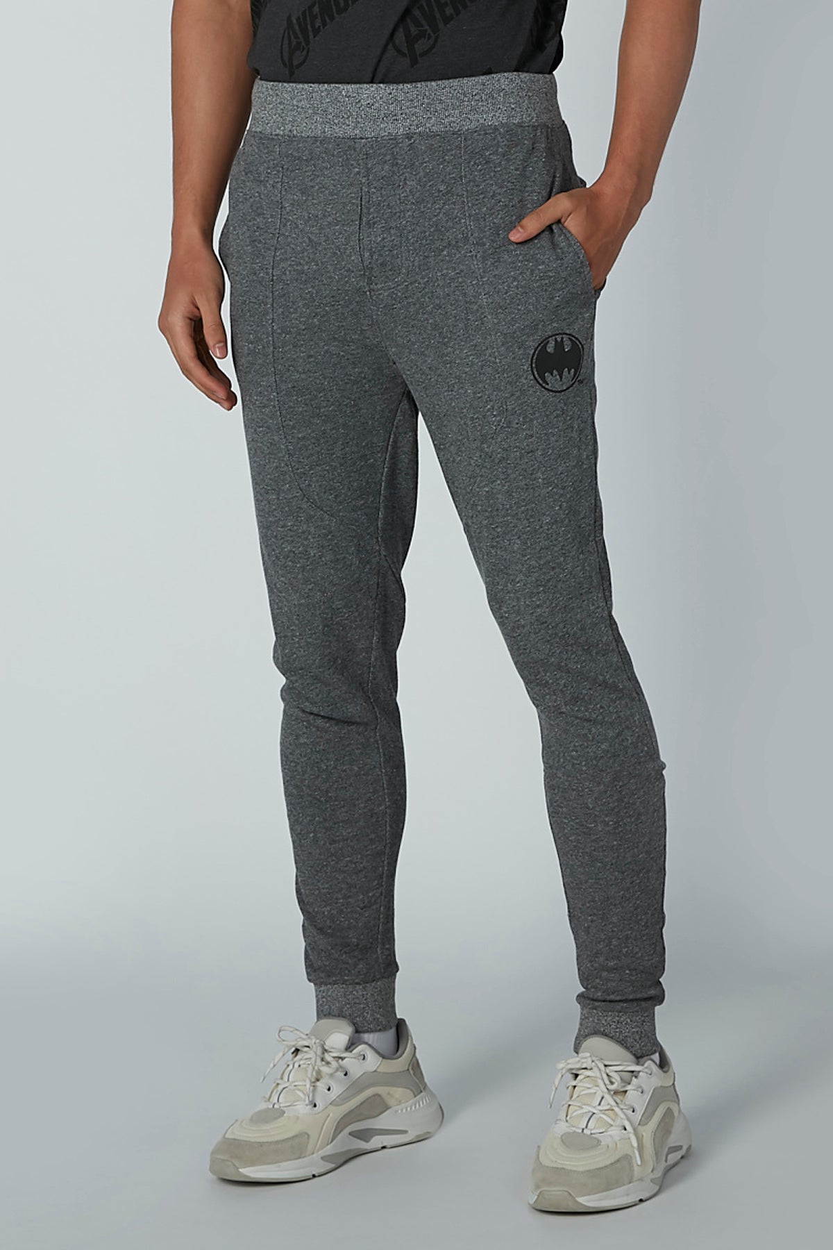 Batman Printed Mid-Rise Jog Pants in Slim Fit with Pocket Detail