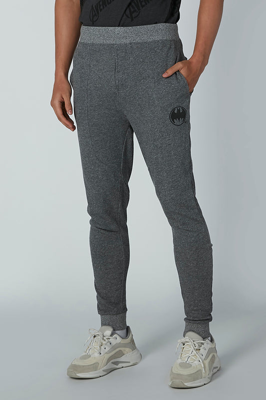 Batman Printed Mid-Rise Jog Pants in Slim Fit with Pocket Detail