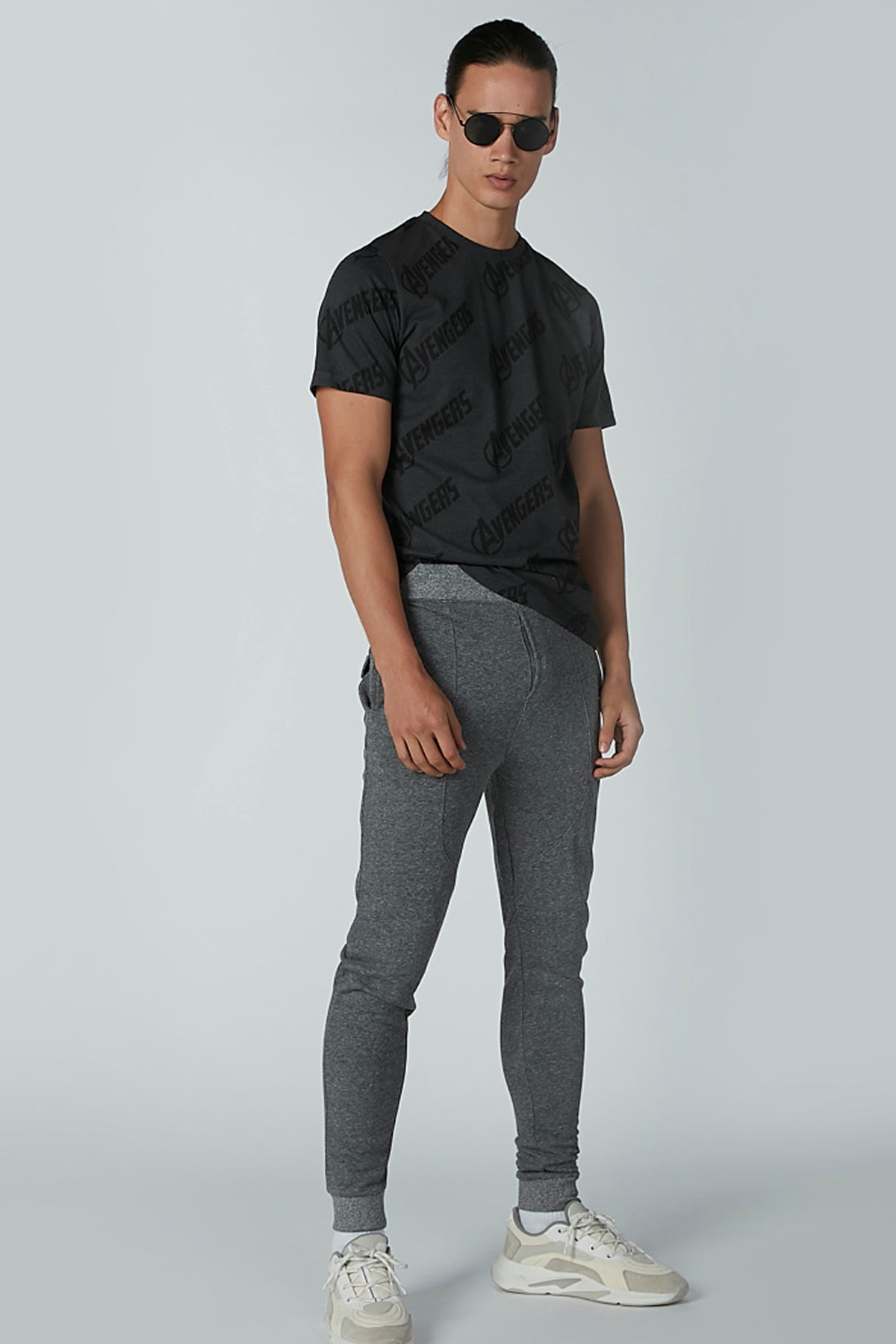 Batman Printed Mid-Rise Jog Pants in Slim Fit with Pocket Detail