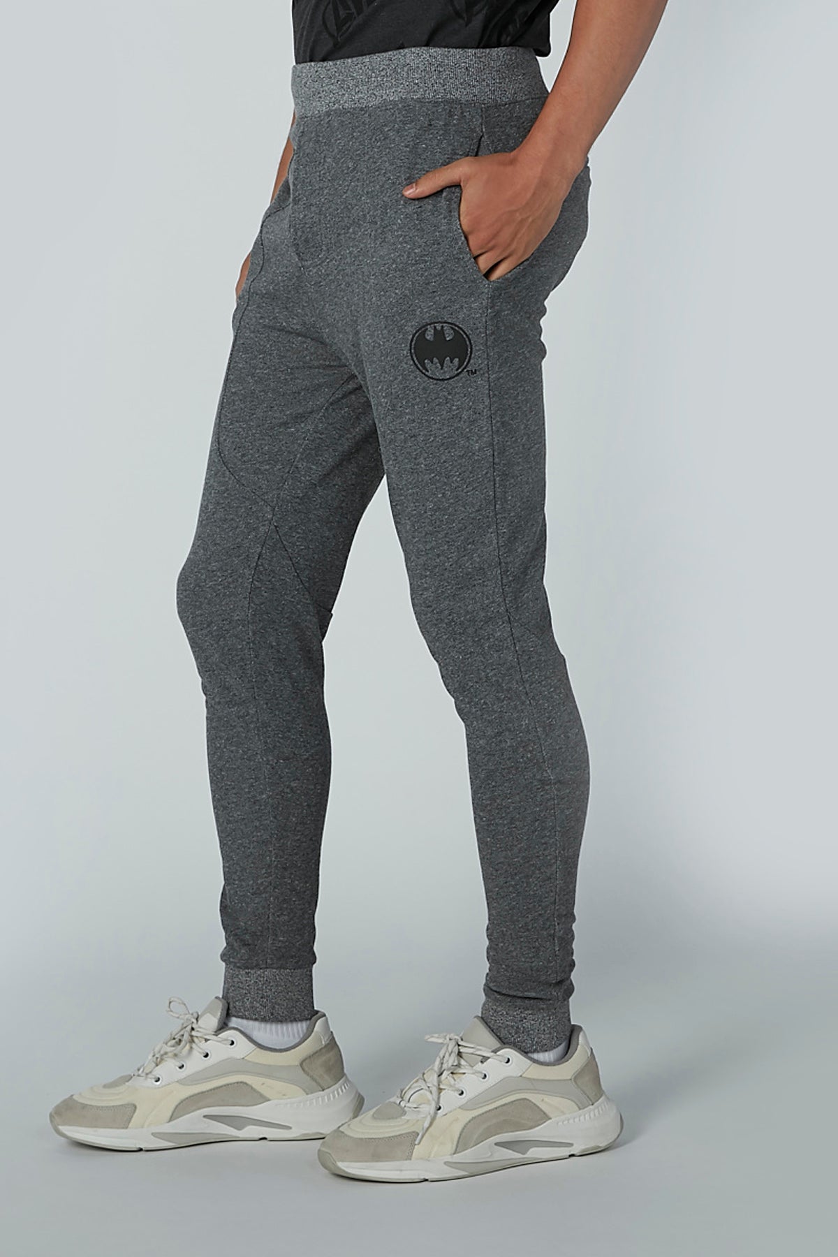 Batman Printed Mid-Rise Jog Pants in Slim Fit with Pocket Detail