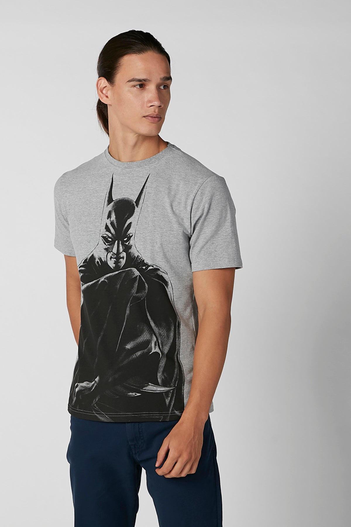 Printed T-shirt with Round Neck and Short Sleeves
