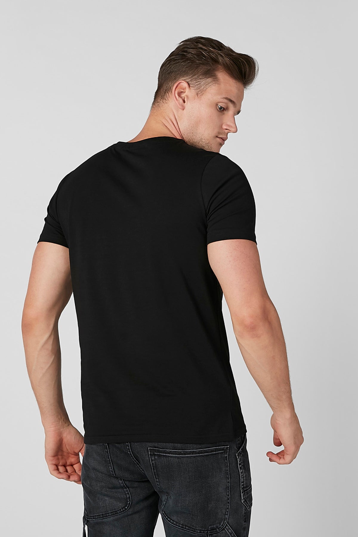 Printed T-shirt with Crew Neck