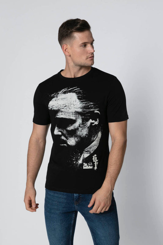 Slim Fit The Godfather Printed T-shirt with Round Neck