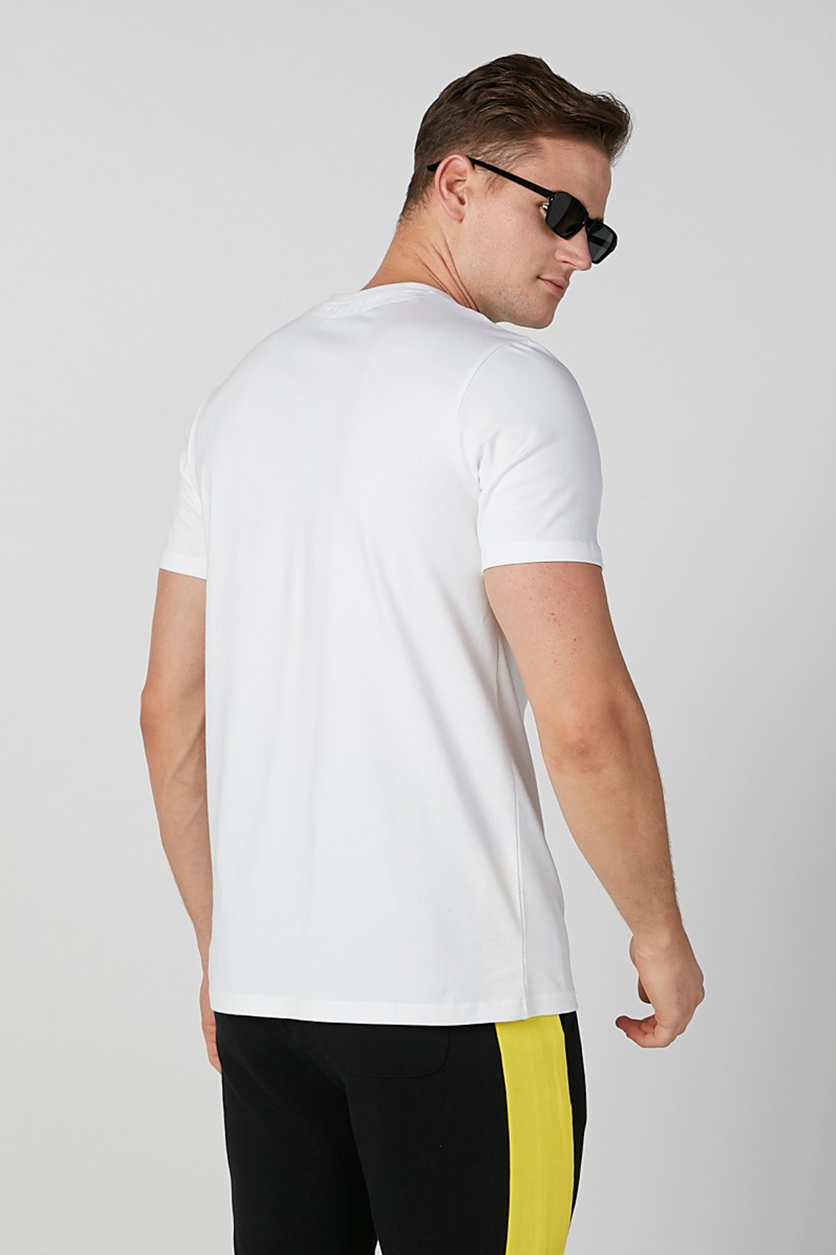 Printed T-shirt in Slim-Fit with Crew Neck