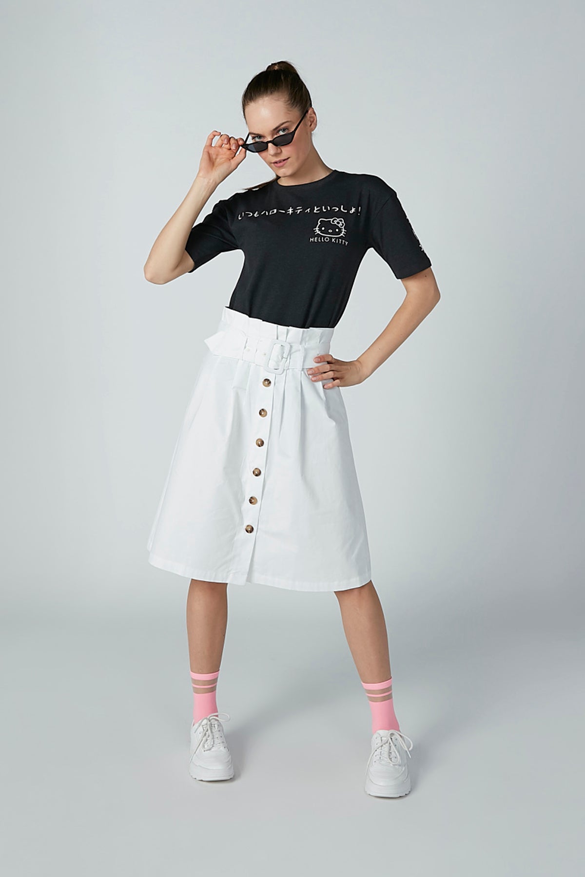 Printed T-shirt with Round Neck