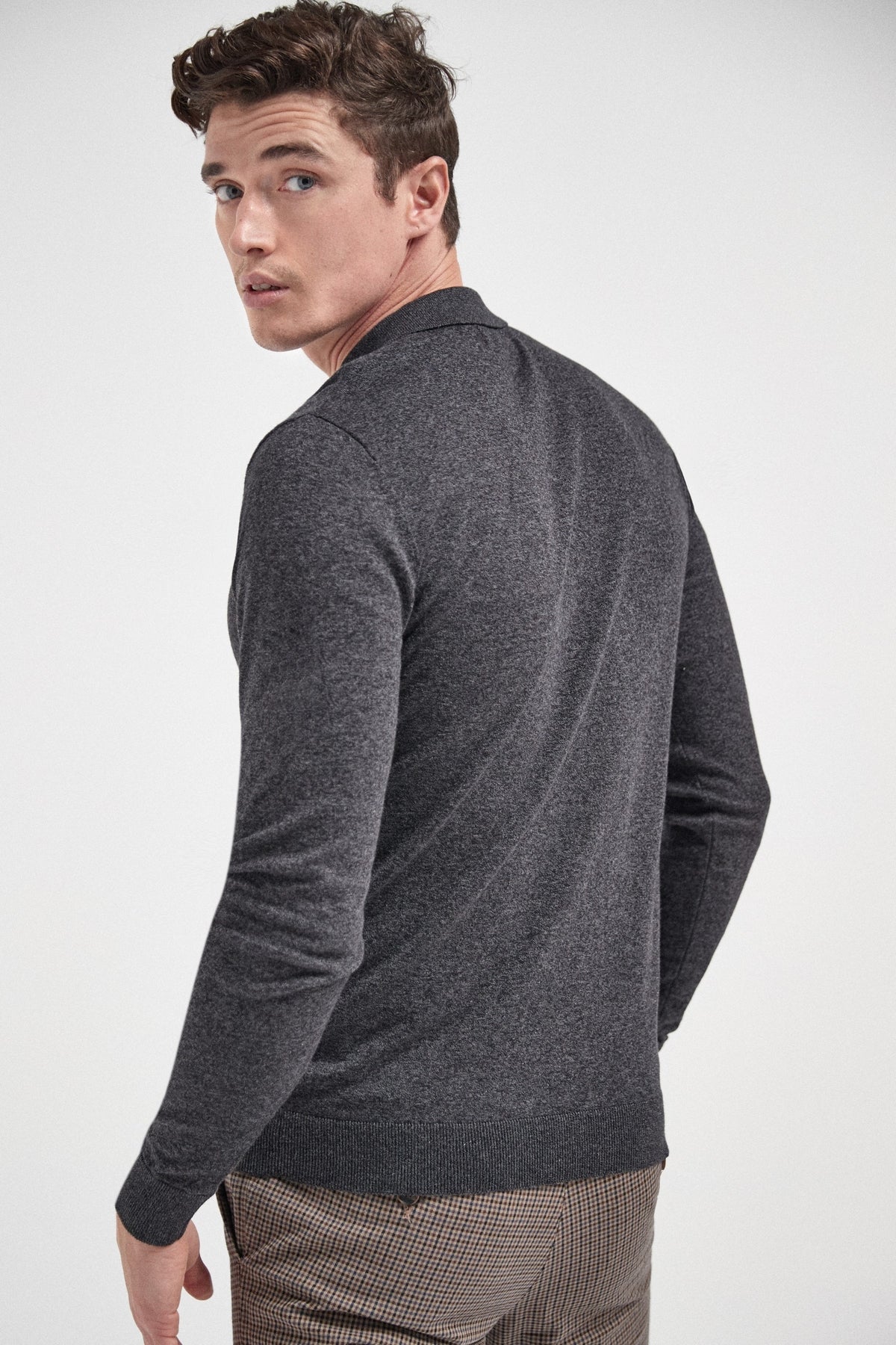 Knitted Zip Poloshirt