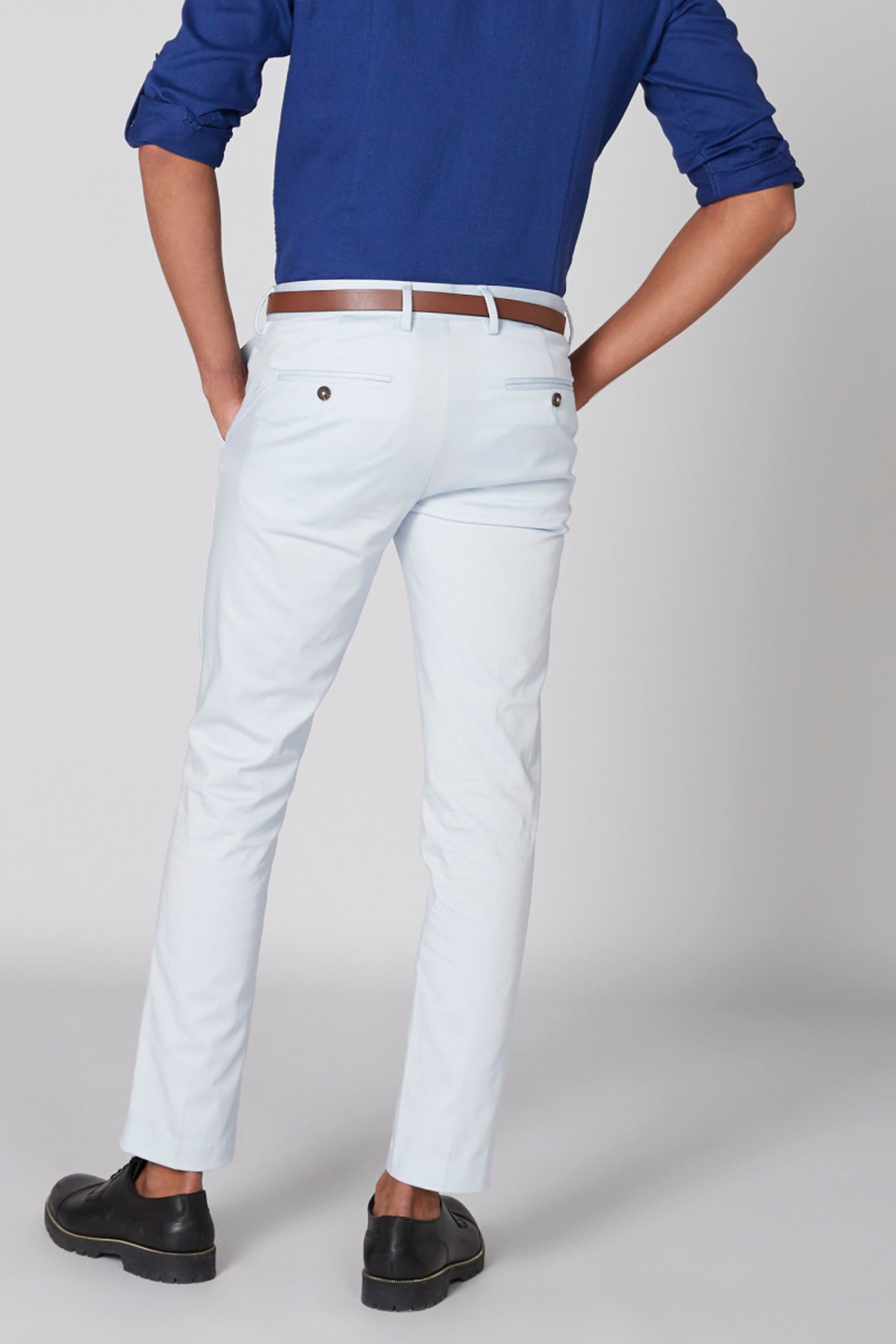 Full Length Trousers with Pocket Detail and Belt