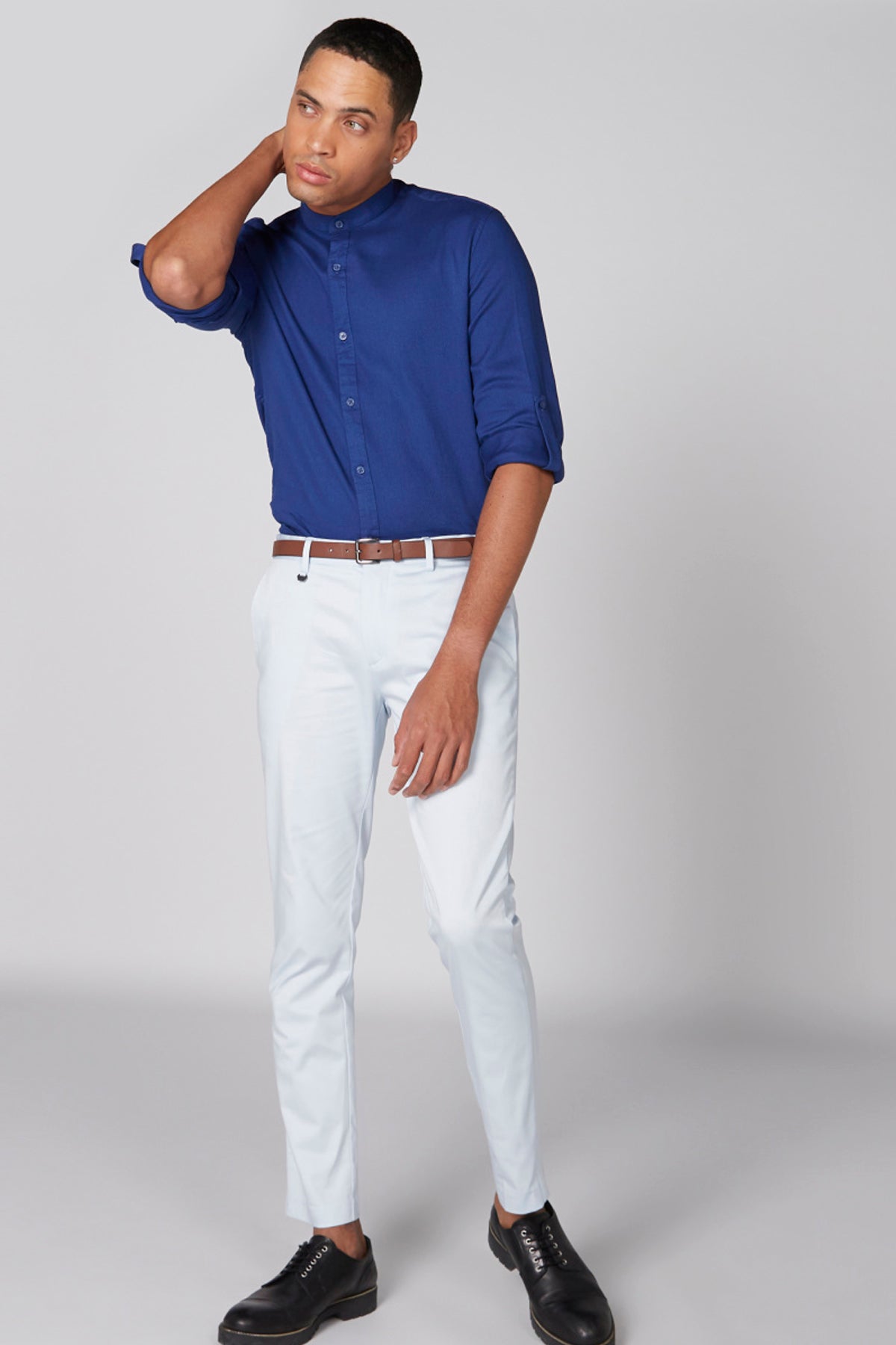 Full Length Trousers with Pocket Detail and Belt