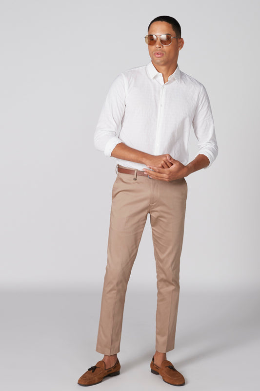 Full Length Trousers with Pocket Detail and Belt