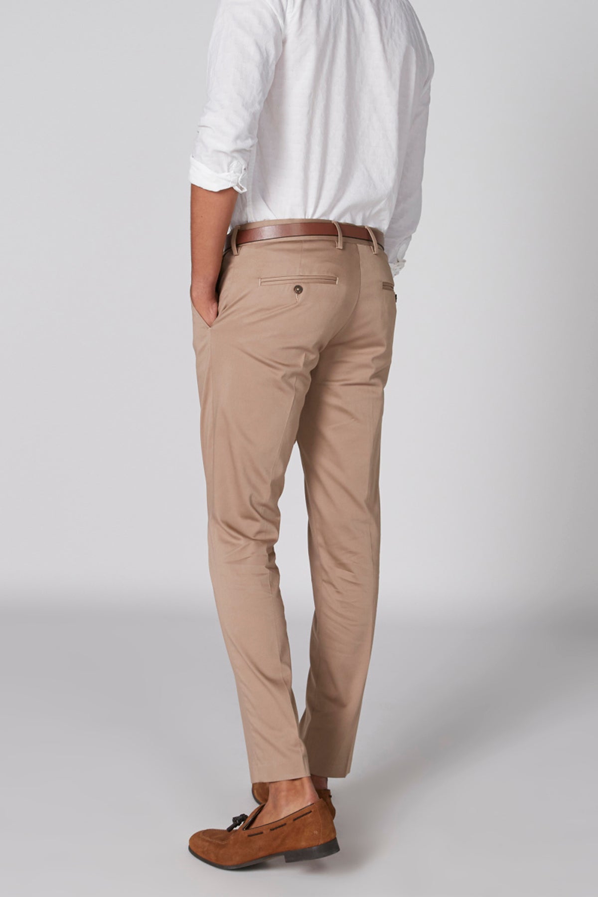 Full Length Trousers with Pocket Detail and Belt
