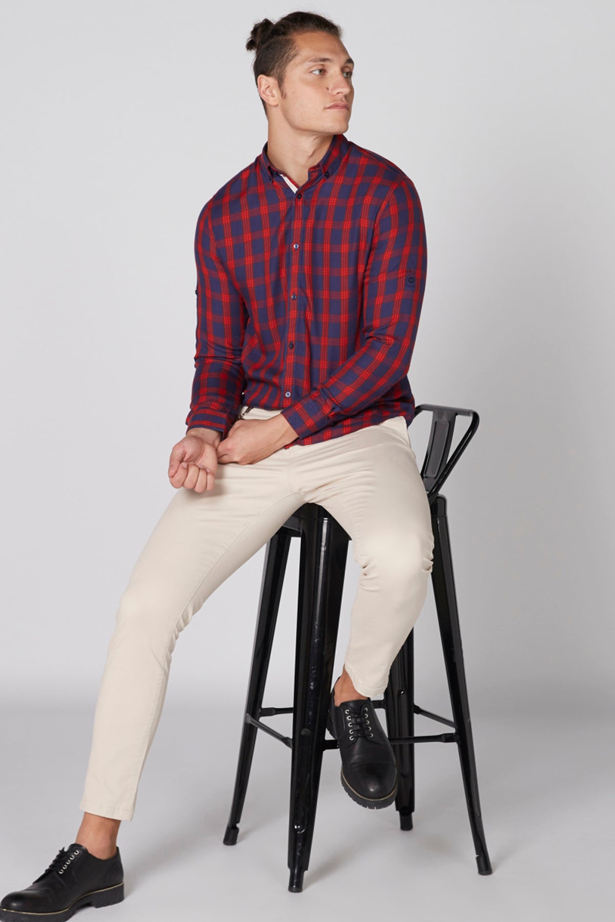 Full Length Chinos with Pocket Detail and Dog Chain