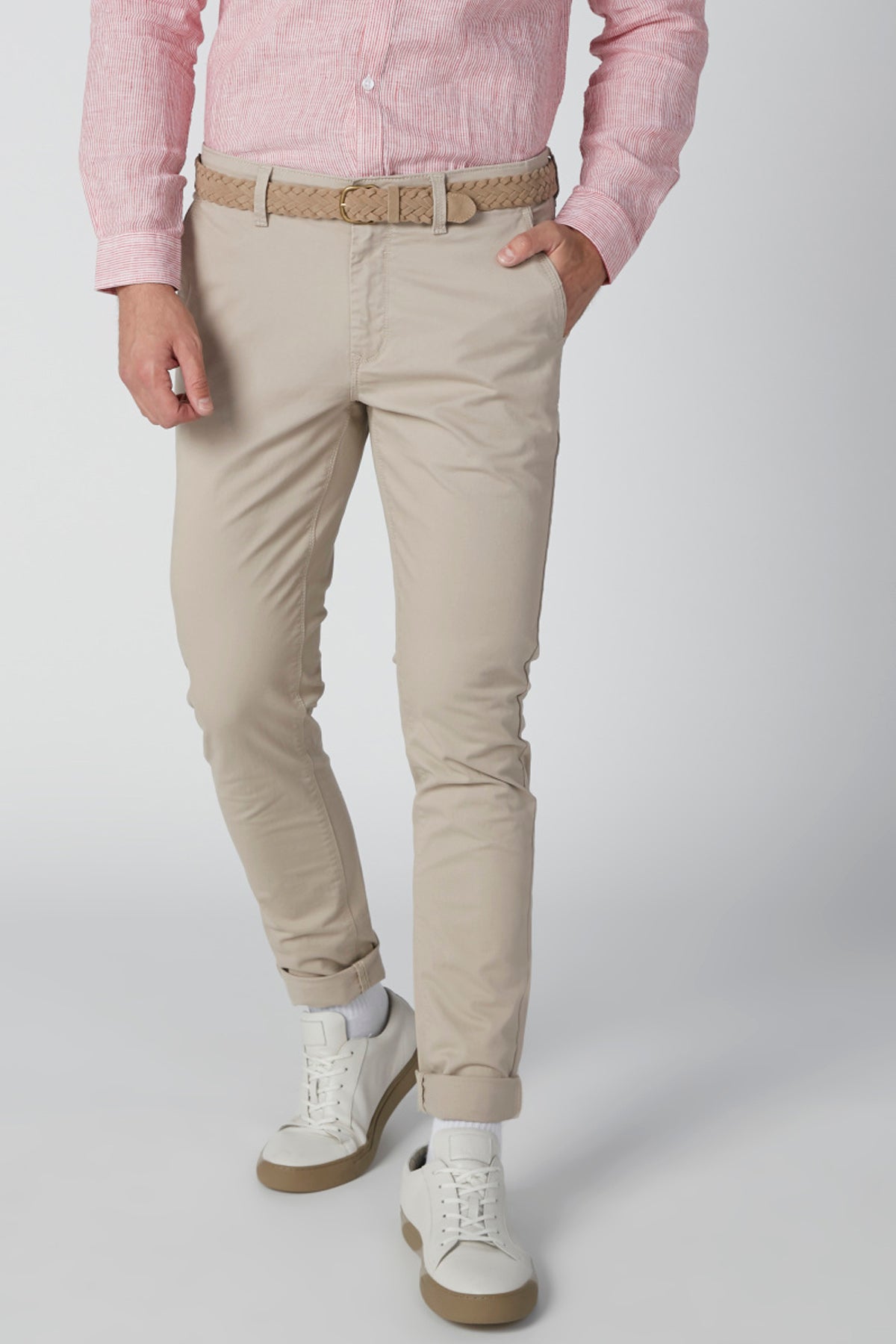 Full Length Trousers with Zip Fly and Pocket Detail