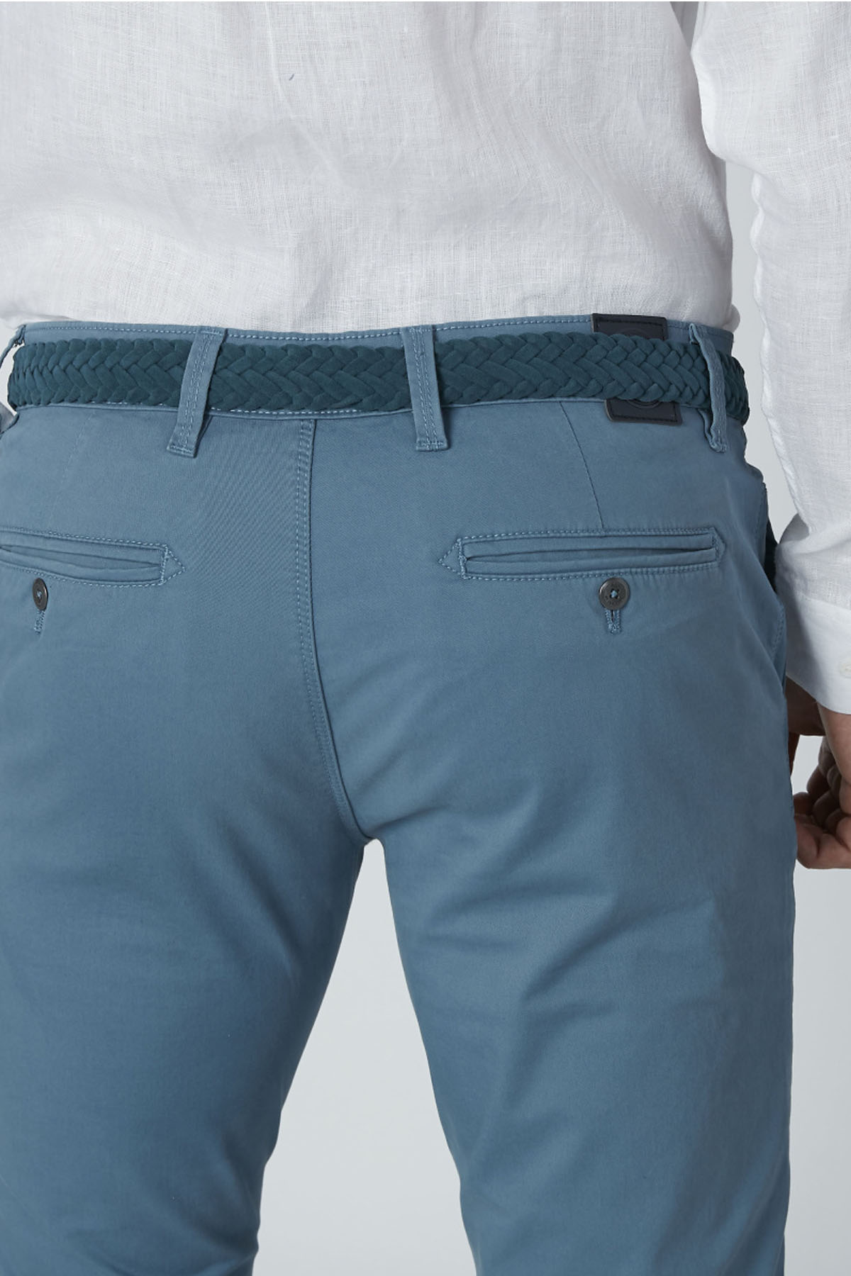 Full Length Plain Chinos with Pocket Detail and Belt Loops