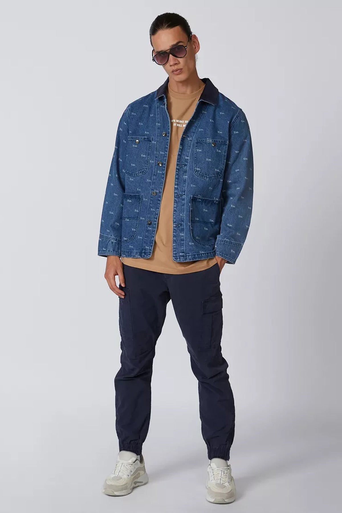 Slim Fit Cuffed Cargo Pants with Pocket Detail