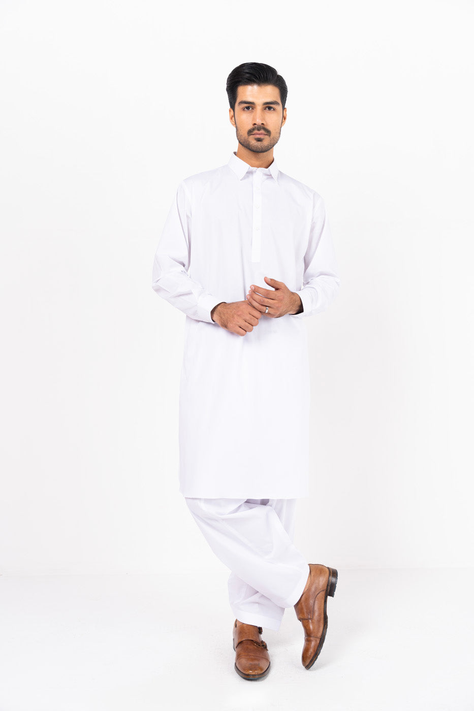 Dyed Shahsawar Latha Shalwar Kameez