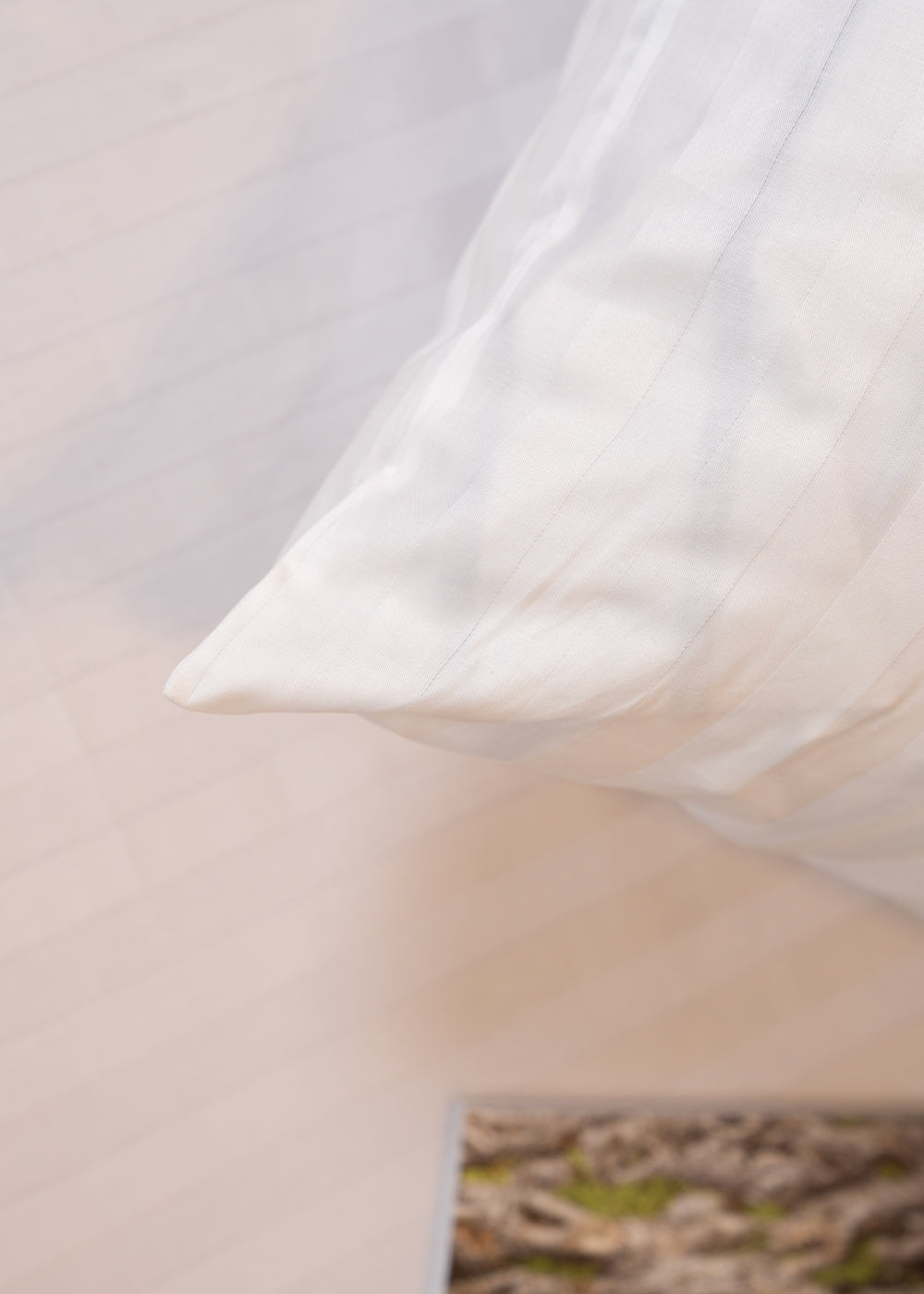 Dyed Stripe Satin Bedsheet