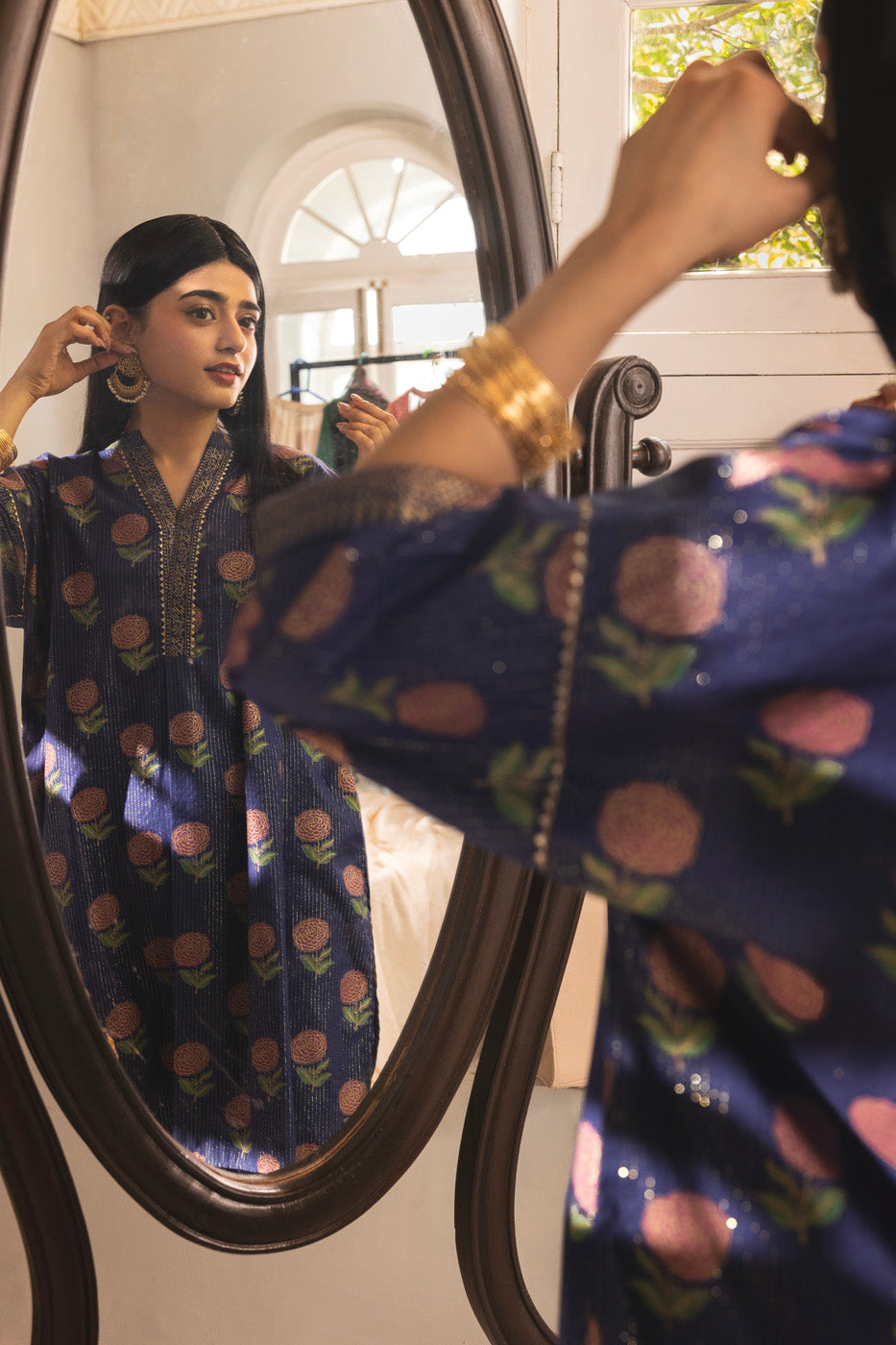 Dyed Dobby Kurti