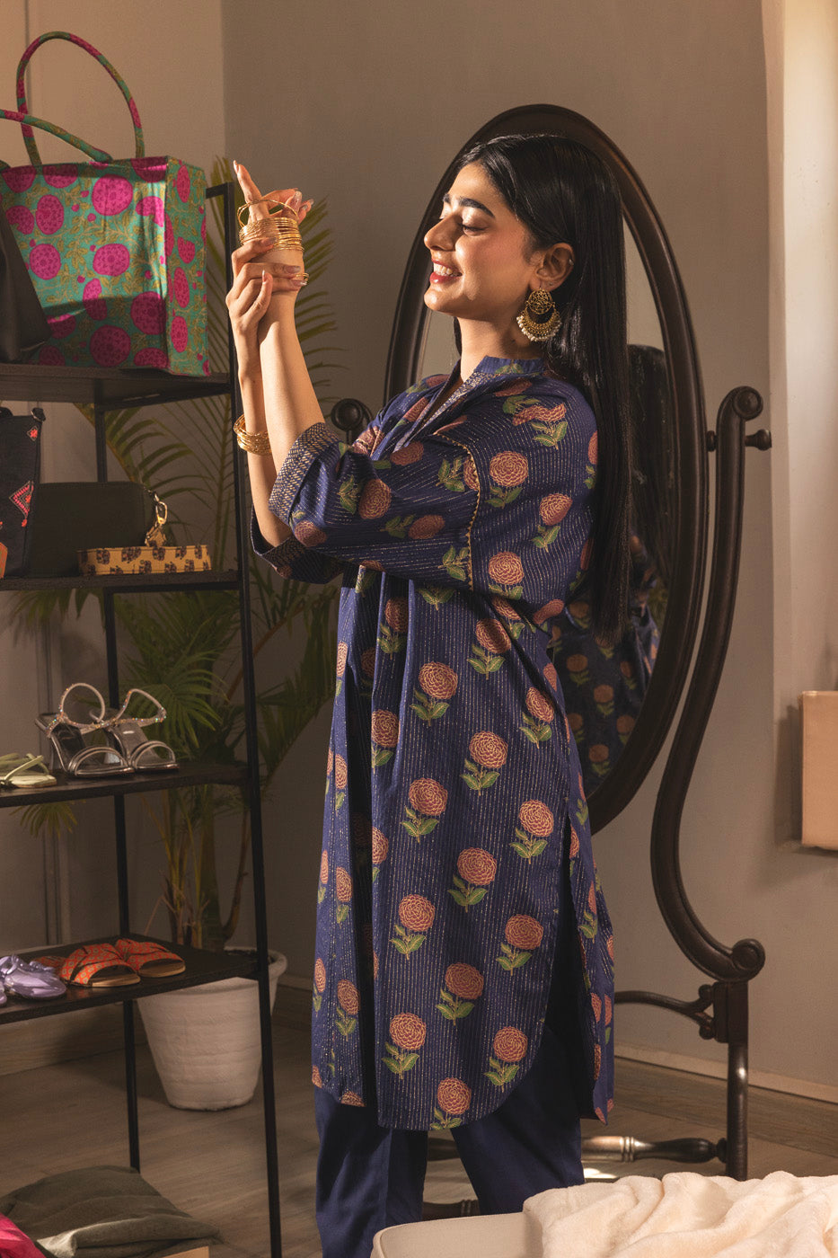 Dyed Dobby Kurti