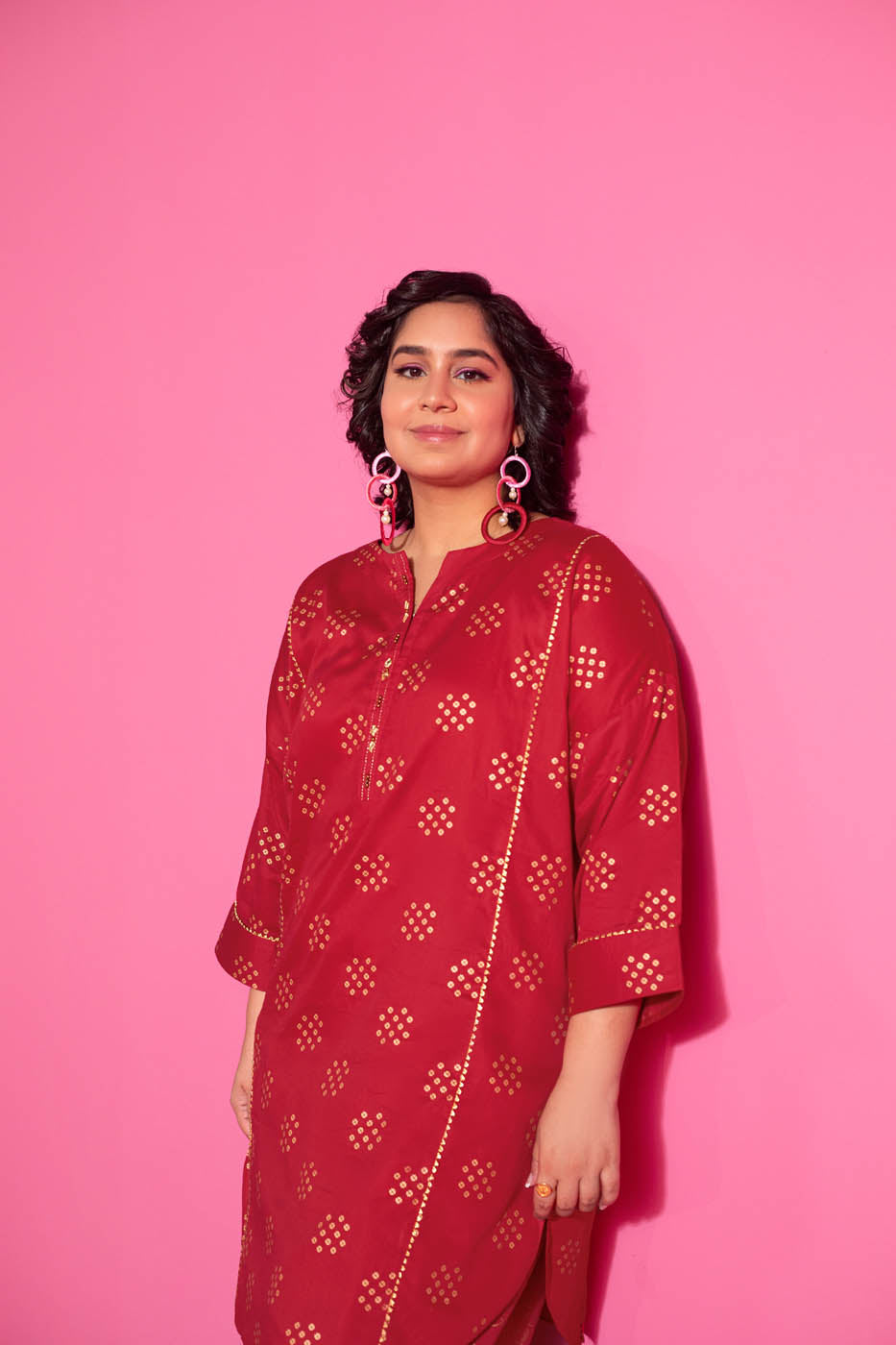 2 Pc Printed Cotton Satin Outfit