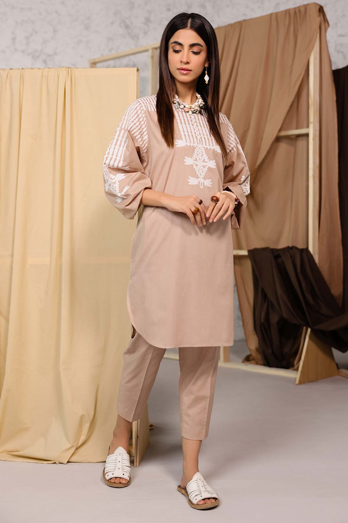 2 Pc Printed Cambric Outfit