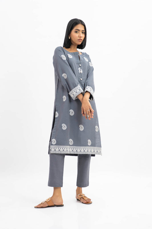 2 Pc Embroidered Khaddar Outfit