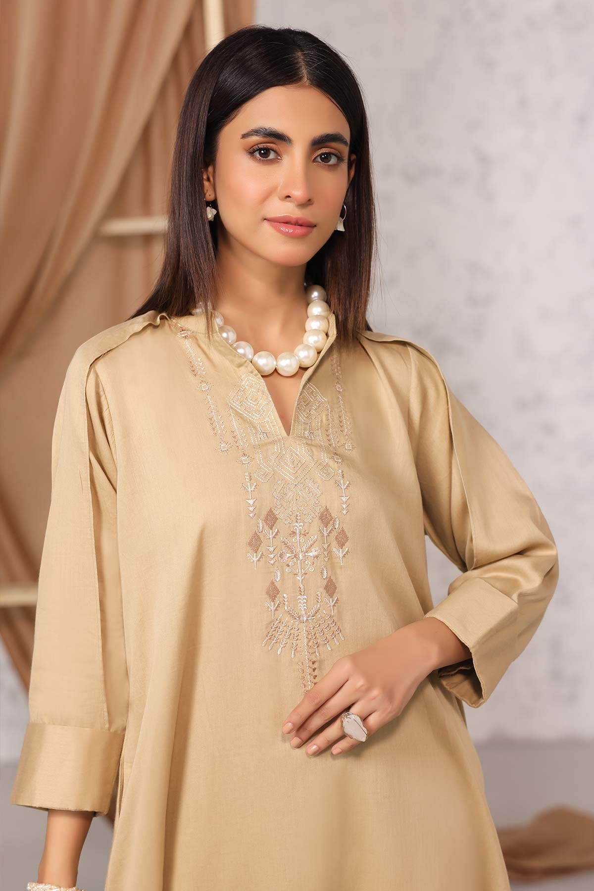 2 Pc Embroidered Cotton Outfit