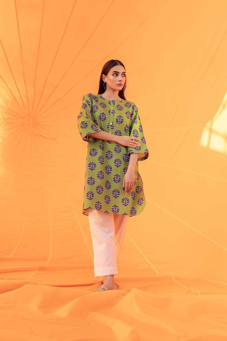 Printed Cambric Kurti