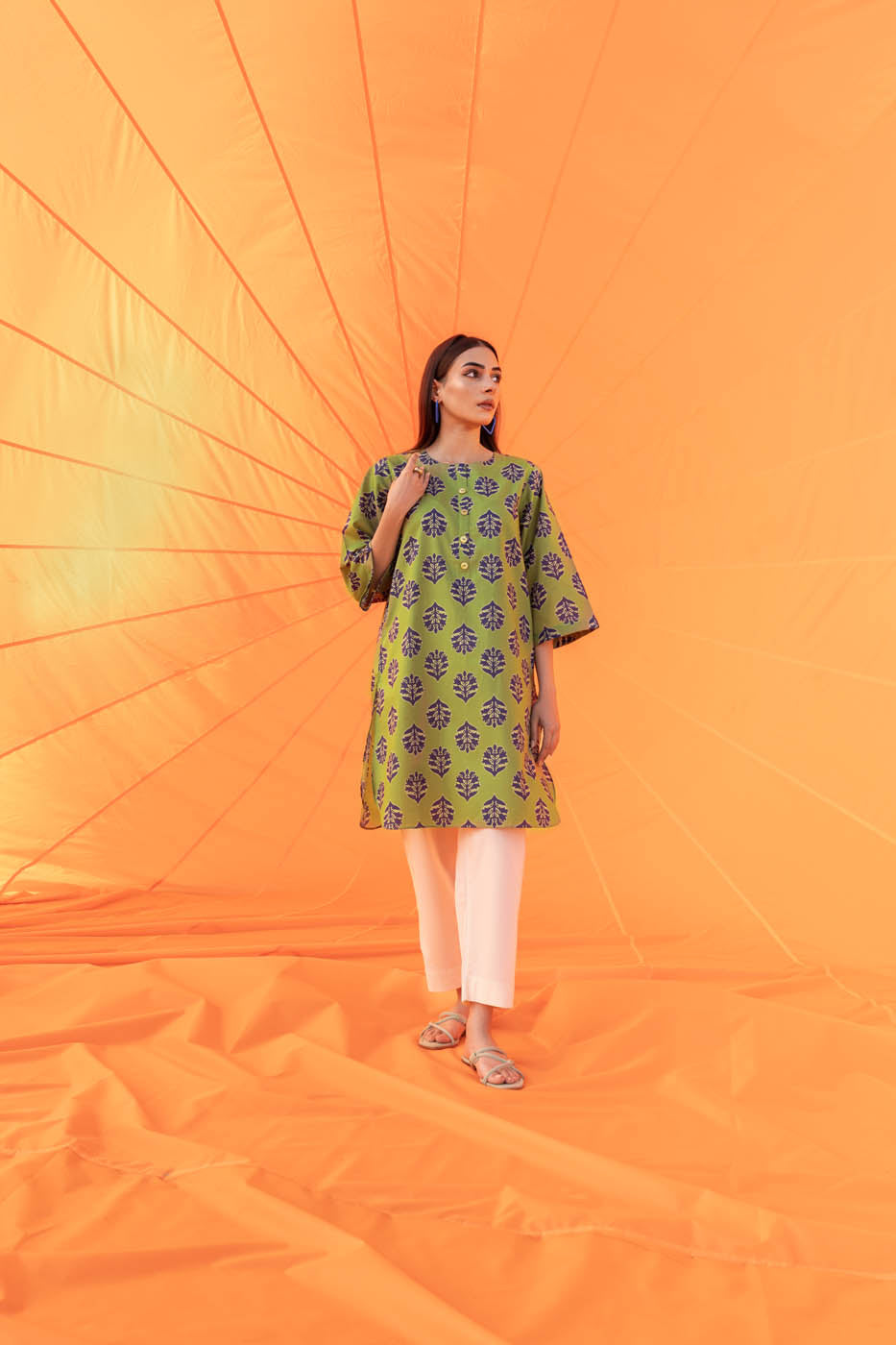 Printed Cambric Kurti