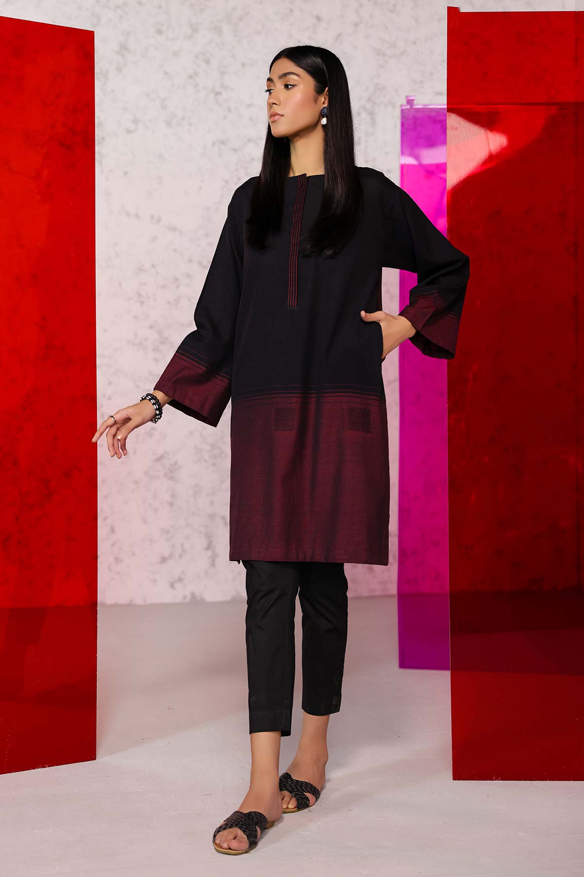 Printed Yarn Dyed Kurti