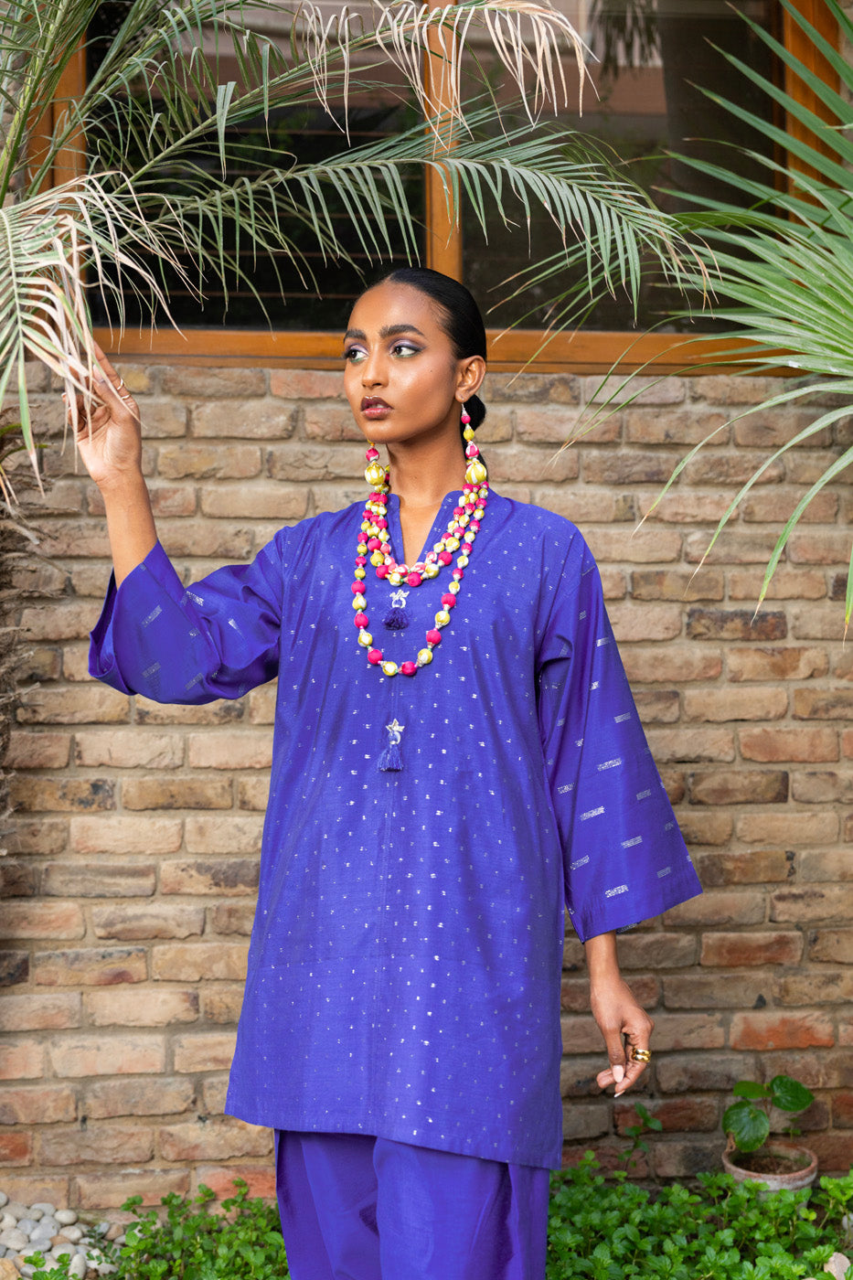 2 Pc Dyed Zari Outfit