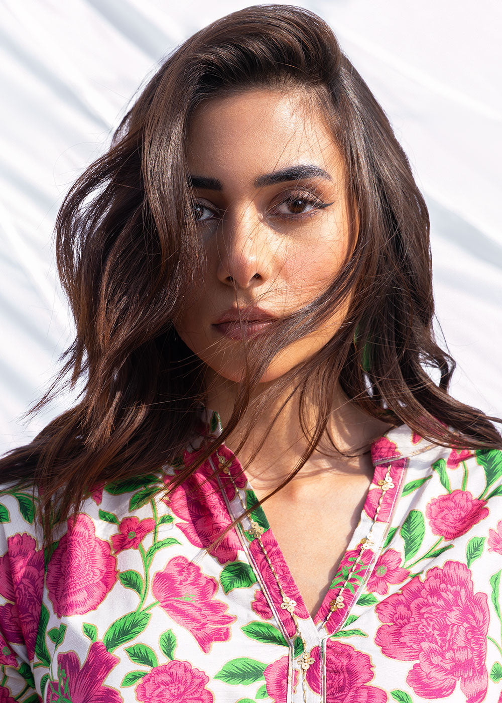 2 Pc Printed Raw Silk Outfit