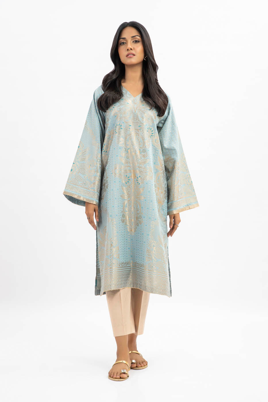 Dyed Jacquard Kurti