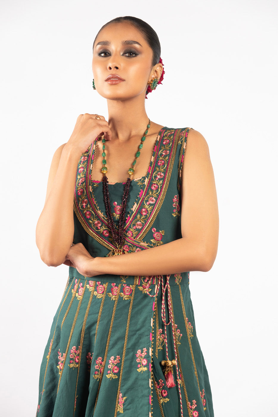 Embroidered Cambric Shirt Fabric (Sold By Per Meter)