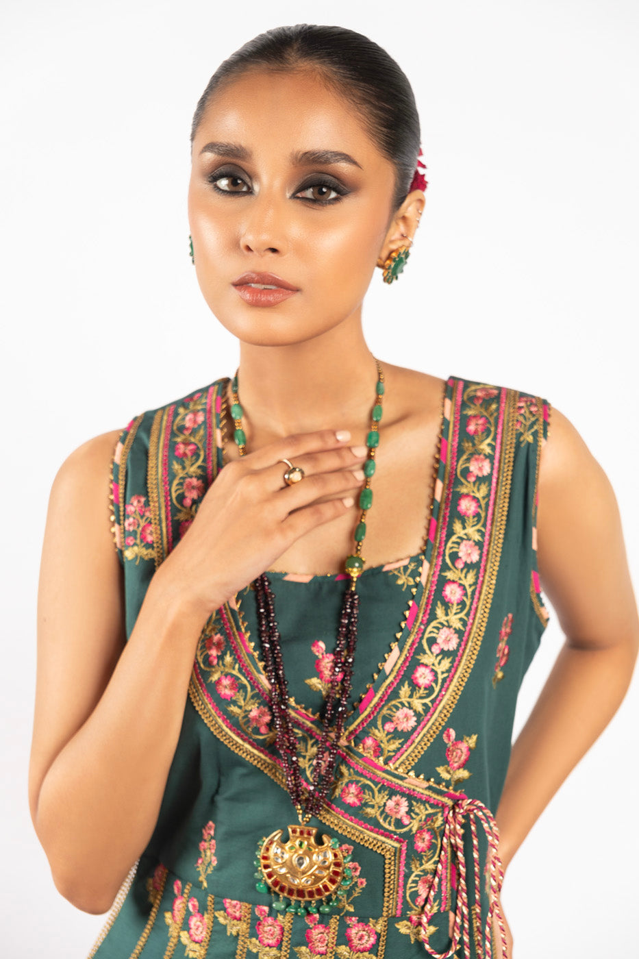 Embroidered Cambric Shirt Fabric (Sold By Per Meter)
