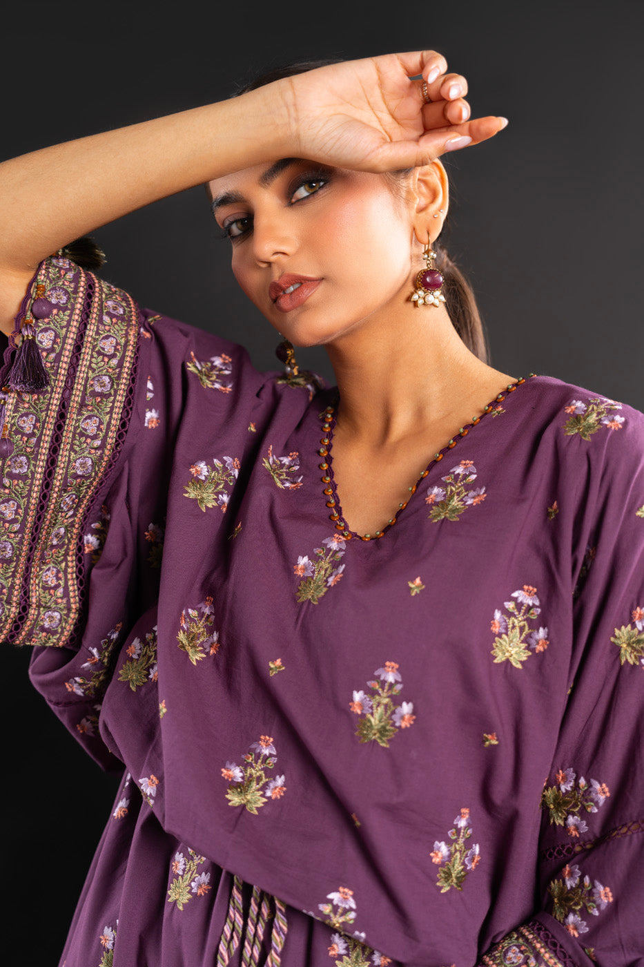 Embroidered Cambric Fabric