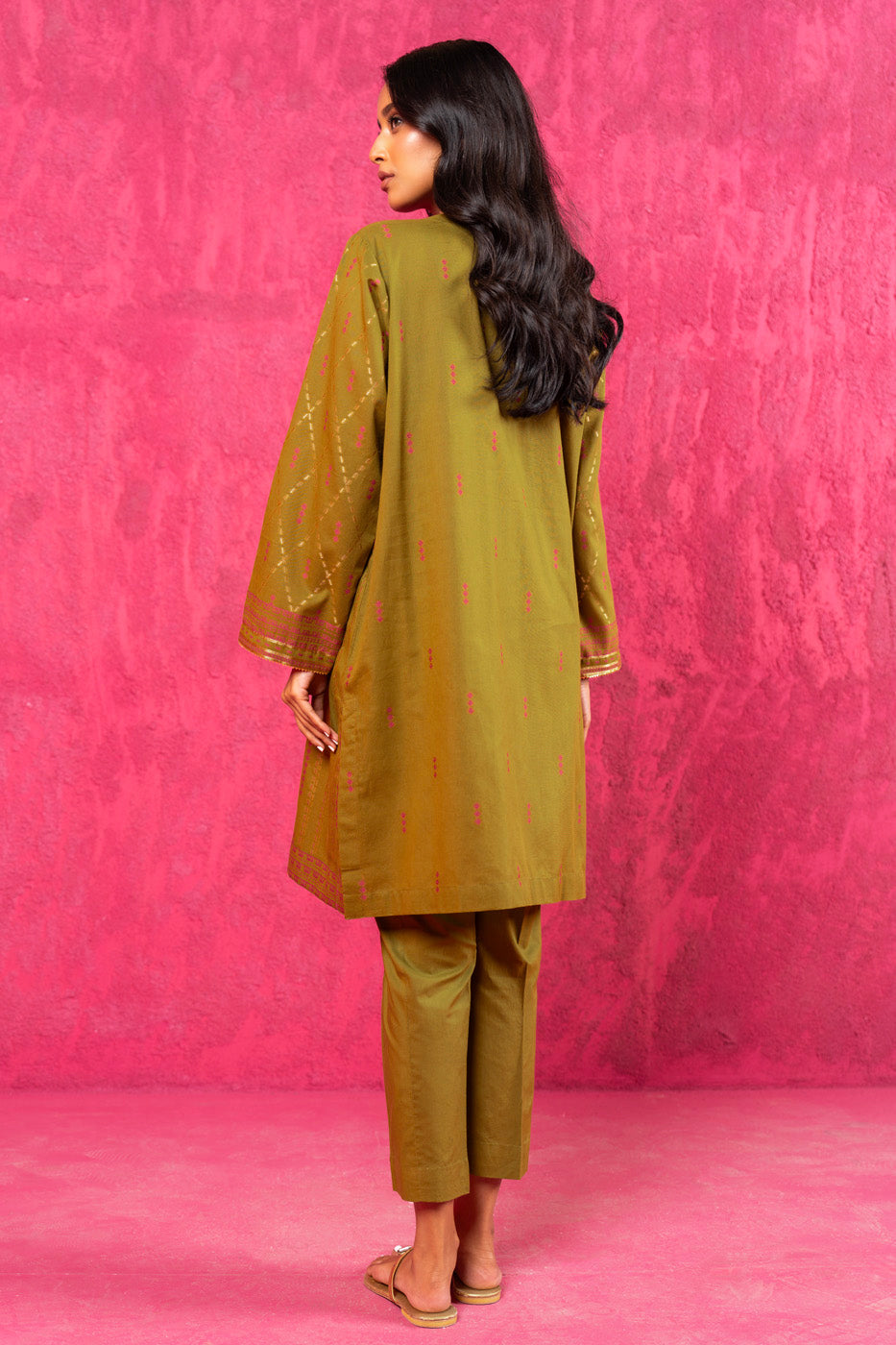 Dyed Jacquard Kurti