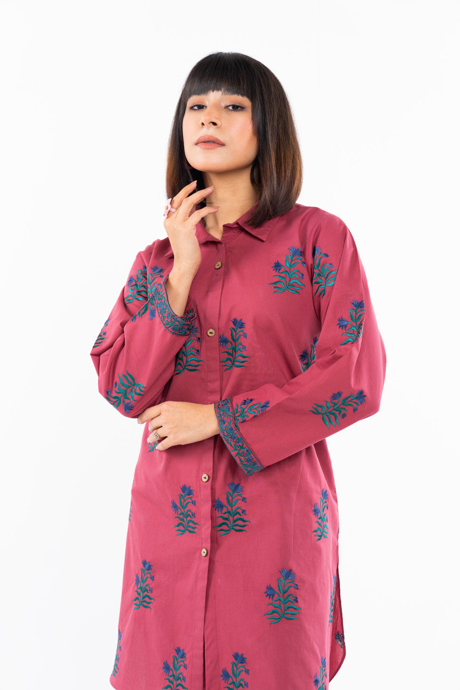2 Pc Embroidered Cambric Outfit