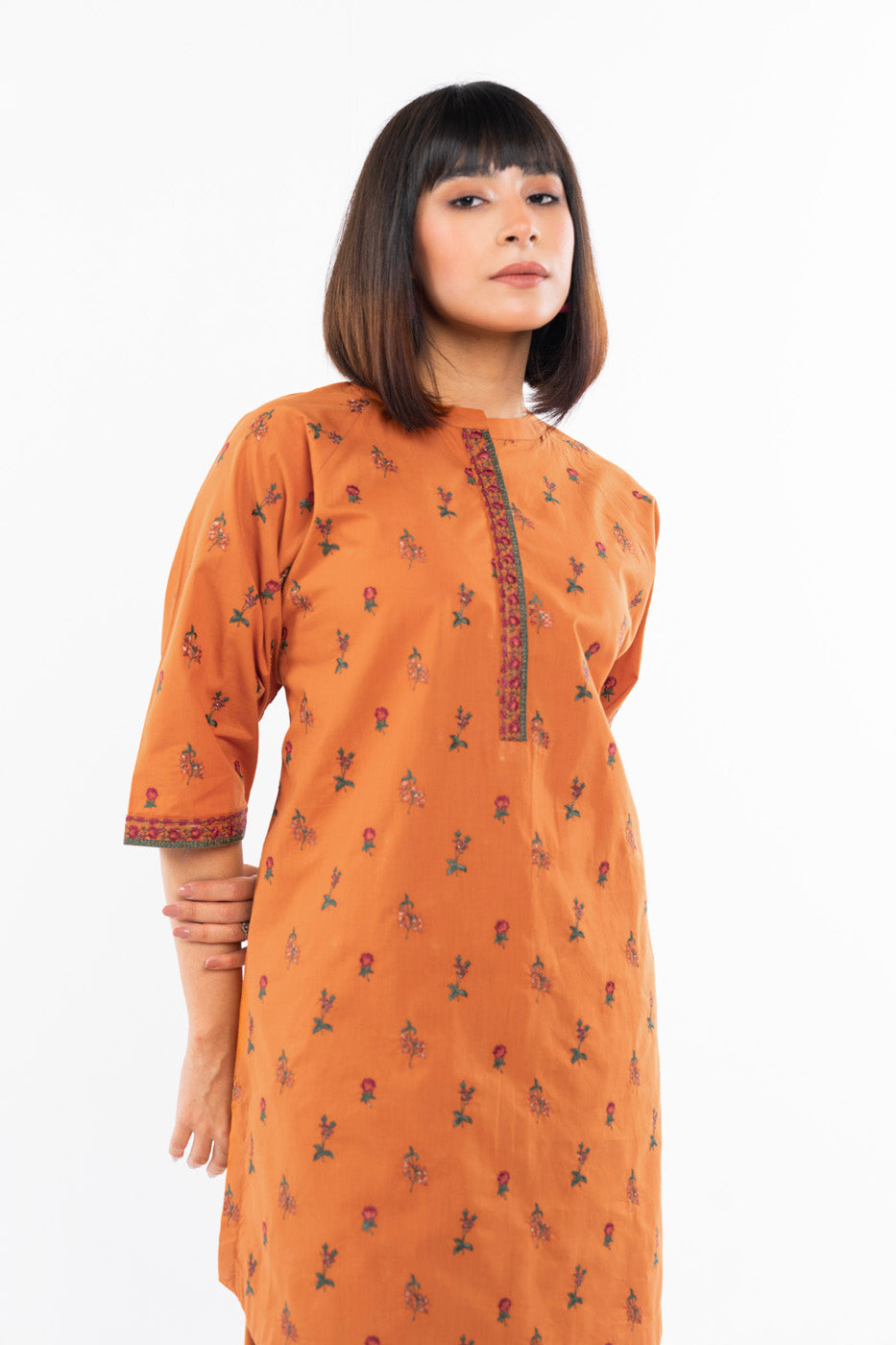 2 Pc Embroidered Cambric Outfit