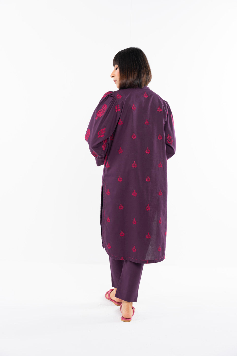 2 Pc Embroidered Cambric Outfit