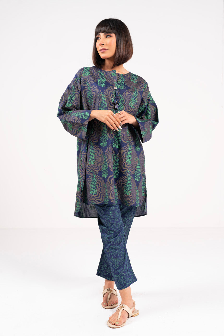 2 Pc Printed Cambric Outfit