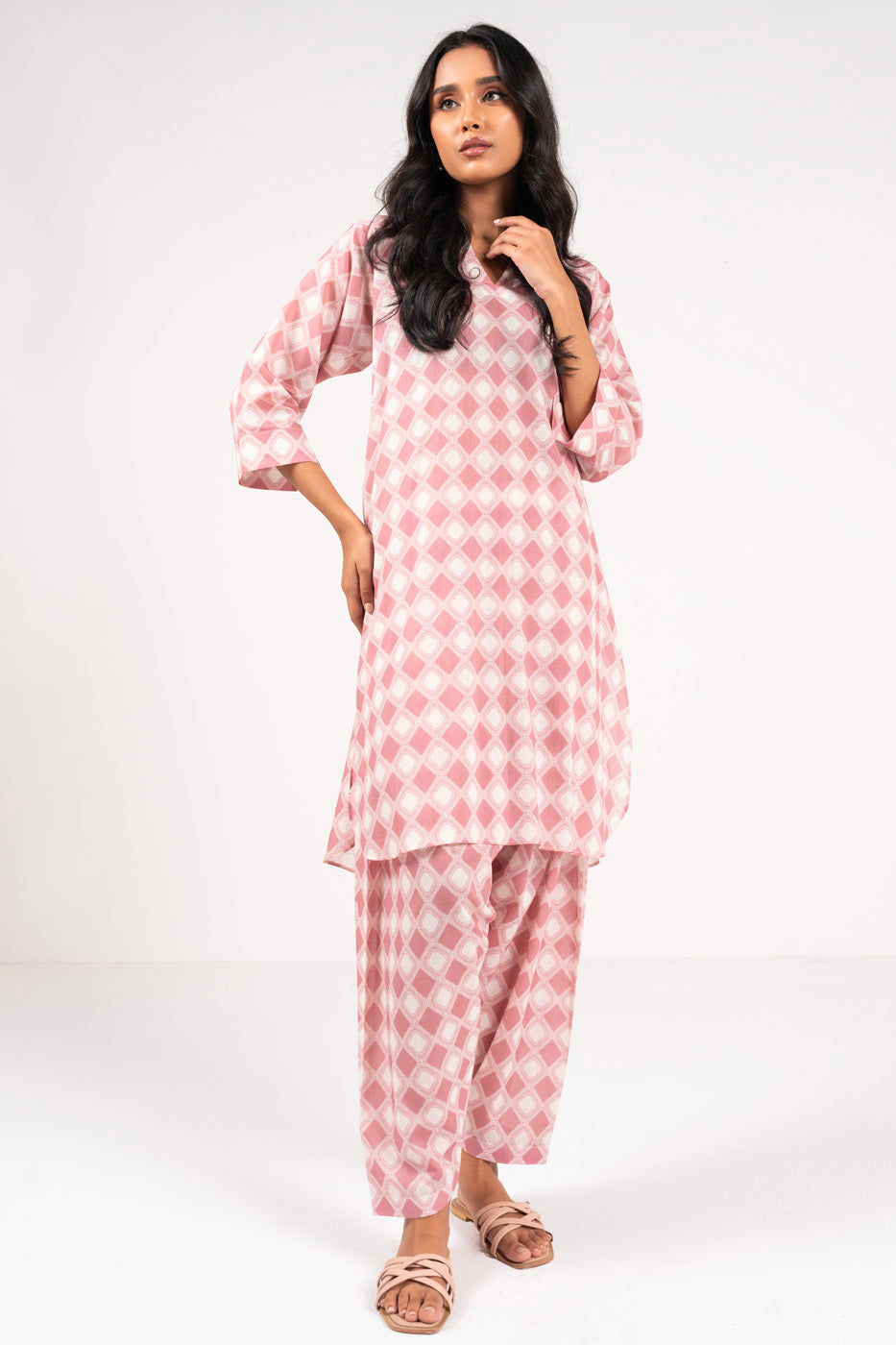 2 Pc Printed Cambric Outfit