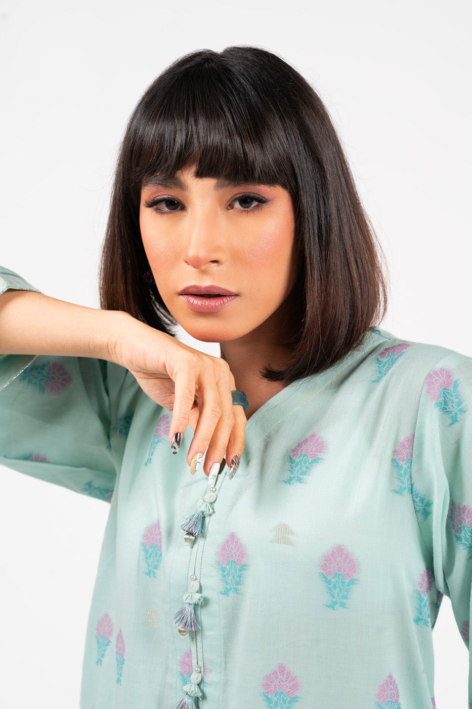 2 Pc Dyed Jacquard Outfit