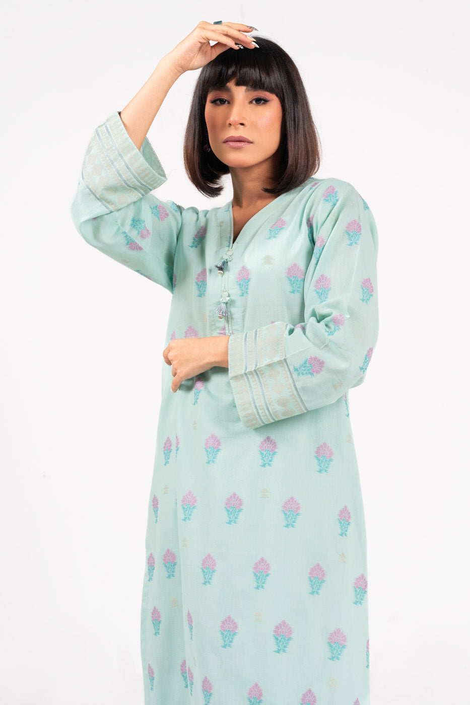 2 Pc Dyed Jacquard Outfit