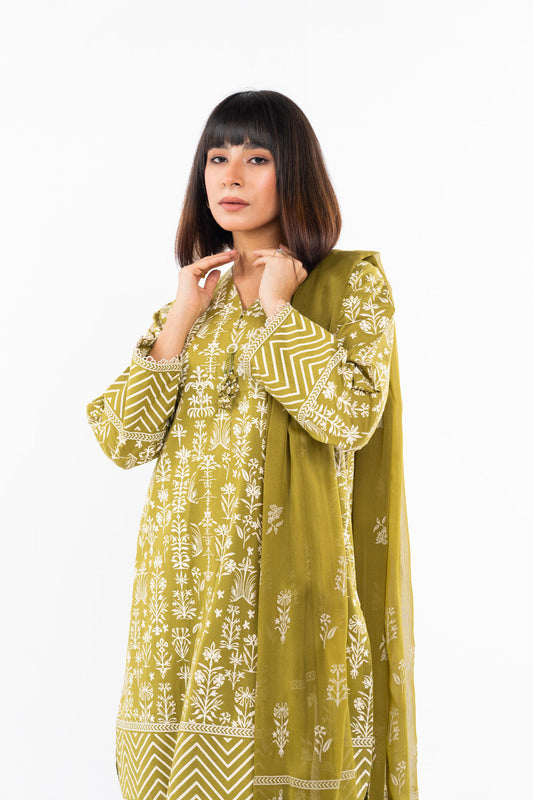 3 Pc Printed Cambric Outfit